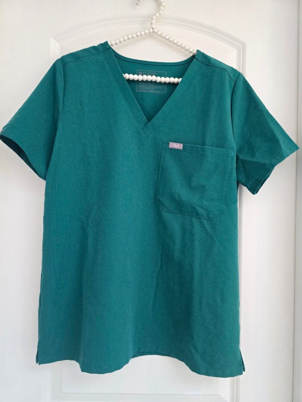 Figs Forest Green Catrina Scrub Top Size Medium